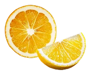 Floating lemon icon on the right