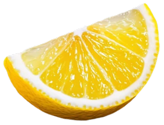 Floating lemon icon on the left